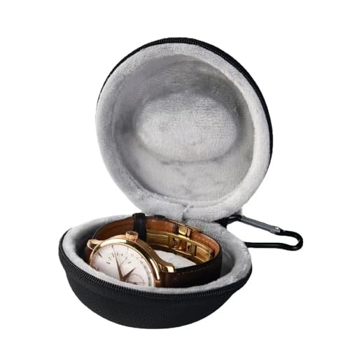 Case Estojo Porta Relógio Rigida Para Proteção Em Viagens (Preto e Branco)