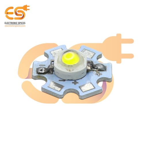 Image of Electronic Spices 3W COB LED Cool White 3V-5V High Brightness LED Chip for DIY Electronics & Light Projects Pack of 5