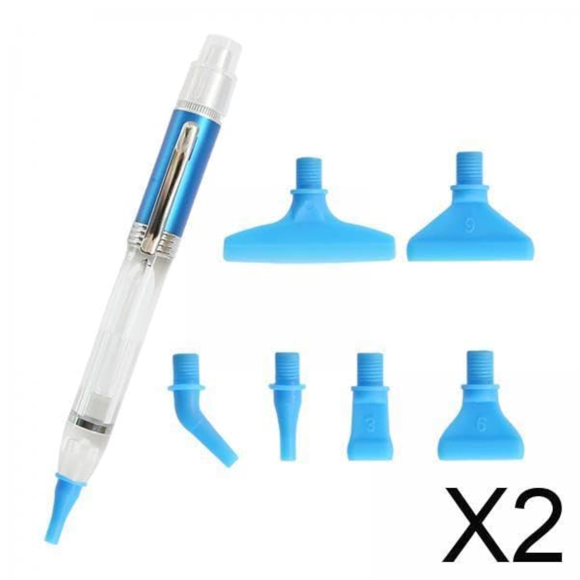 2x Diamond Painting Pen Kit for DIY 5D Crafts, Blue