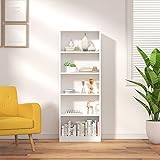 Cozy Castle 5 Tier Bookshelf, Bookcases ans Book Shelves 5 Shelf, Tall Bookcase, Bookshelf for...