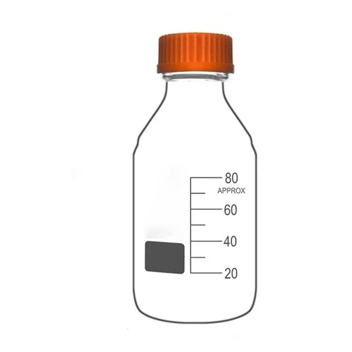 Vetreria da laboratorio Bottiglie for reagenti da laboratorio, bottiglie filettate, fiasche di campionamento in vetro borosilicato(2pcs 100ml yellow)