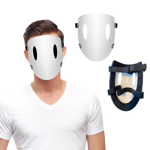 White Anime Mask Realistic No Mouth Masks for Adults Halloween Costume Accessories Cosplay Props