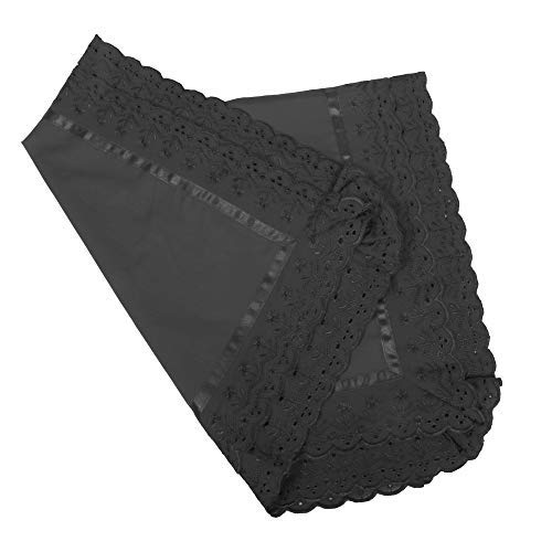 Image of VHC 100% Cotton Lace Pillow Cover /Case Set (Pack of 2)-Black