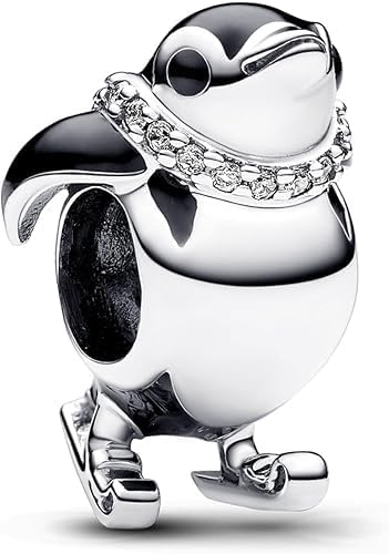 Vegaine Skiing Penguin Charms for Bracelets Christmas Mother's Day Charm for Wom