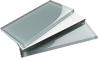 Vista 5 de Tenedos Ice Mist - Azulejo de vidrio gris brillante de 3 x 6 pulgadas, elegante azulejos de pared y protector contra salpicaduras para baño, cocina
