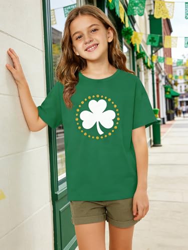 Image of Haloumoning Girls Short Sleeve T-Shirts | Kids, Summer,girls shirts,versized t shirts,Girls T-Shirts,Oversized Tops, Casual Crewneck, Basic Tees 5-14Y
