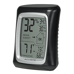 AcuRite Indoor Digital Thermometer & Hygrometer with Temperature and Humidity Gauge (00325)