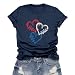 LuxLass 4th of July Shirts Women USA Patriotic T-Shirt American Flag Tee Tops