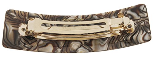 France Luxe Large Rectangle Barrette - Onyx #TOP2
