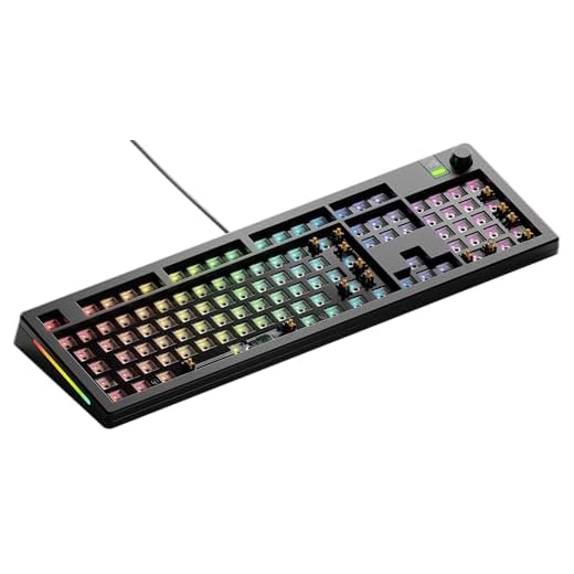 GLORIOUS Gaming GMMK 3 Barebones: Gaming-Tastaturset mit Knopf, 100% mechanische Tastatur, modulares Dichtungssystem, Hot-Swap MX-5-Pin, Schalldämmung, Aluminium-Schalterplatte, ISO/EU