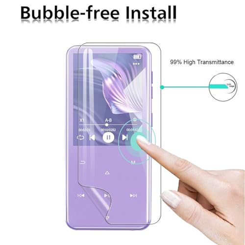 MEMELOKA Schutzfolie für AGPTEK M3 2.4 Inch MP3 Player, [3 Stück] HD Anti-Kratzer Flexible Weiche TPU Folie, Hohe Empfindlichkeit und Blasenfreier Displayschutz
