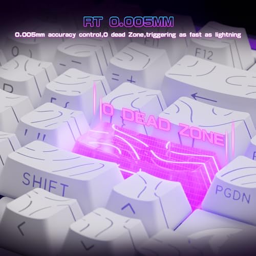 Image of ATTACK SHARK R85 HE Rapid Trigger Keyboard Magnetic Switch with Custom Lightbox, 75% Wired Mechanical Keyboard, 8KHz Polling Rate, 0.005mm RT Accuracy, Support RT /Snap Tap /DKS /MT /TGL (White Contour)
