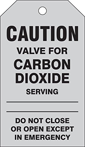 Valve pour dioxyde de carbone tag Accuform Tdm670ptp en plastique Rp-plastic durable