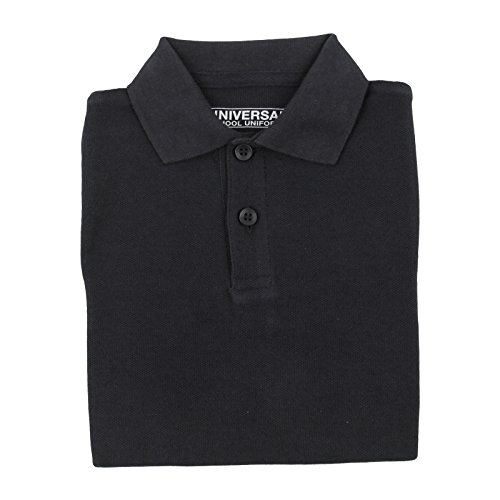 Universal School Uniform Baby Boys Short Sleeve Pique Polo Black Size 3T