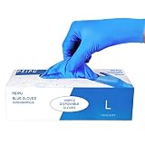 PEIPU Nitrile Gloves Disposable Gloves (Large, 100-Count), 4Mil, Powder Free, Cleaning Service Glove