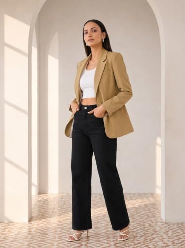 Image of SaintX Women's Premium Formal Blazer | Fully Lined | Regular Fit | 4-Way Stretchable Ultra-Light Fabric | Fashion-Forward | Office /Meetings (WB01)