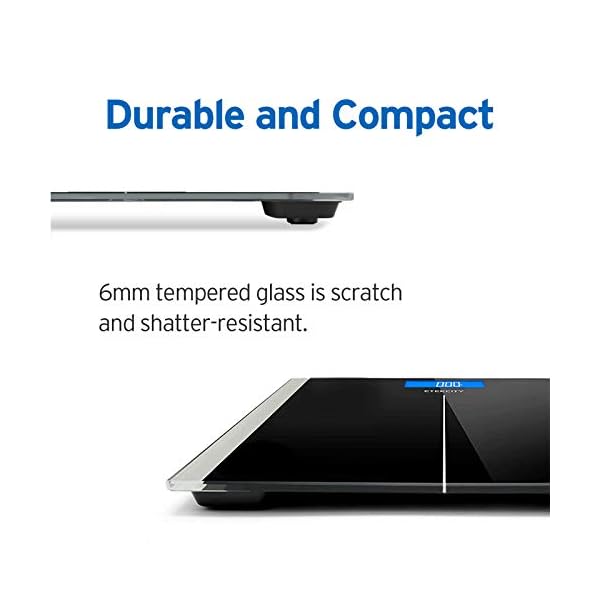 Etekcity Bathroom Scale for Body Weight, Highly Accurate Digital Weighing Machine for People, Large Size and Backlit LCD Display, 6mm Tempered Glass, 400 Pounds