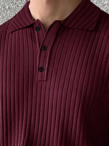 Image of Noble Monk Relax Fit |Textured| Lycra | Polo Neck T-Shirt