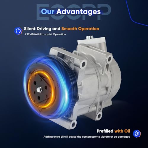 Image of ECCPP A /C Compressor with Clutch Fit for INFINITI Q45 4.1L 1997-2001 | Fast Cooling AC Compressor