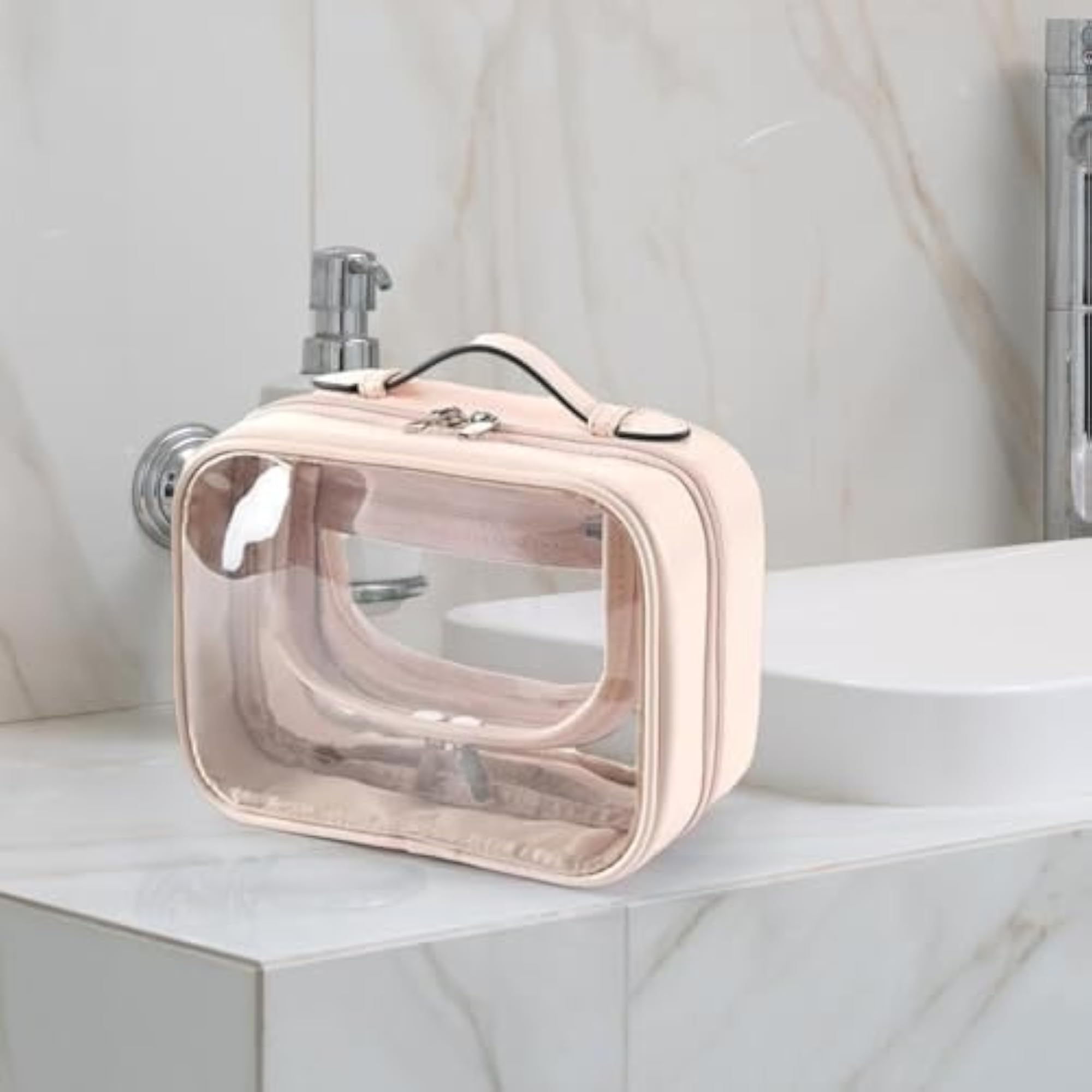 Clear Cosmetic Bag PVC Travel Toiletry Bag, Gift for Her