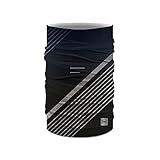 Buff CoolNet UV Bike Neck Gaiter, Reflective, UPF 50 Sun Protection, Breathable, Cooling Bandana, Quick Dry Face Mask, Lenir Night Blue, Adult Size