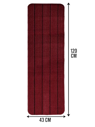 Image of SARAL Home Multiuse Combo Pack of 2Pc | Polyester Door Mat 45x60 & Runner Floor Mat 43x120| Anti-Skid | Quick Drying | Soft Water Absorbent | Home, Bathroom, Kitchen, Bedroom | Modern Design