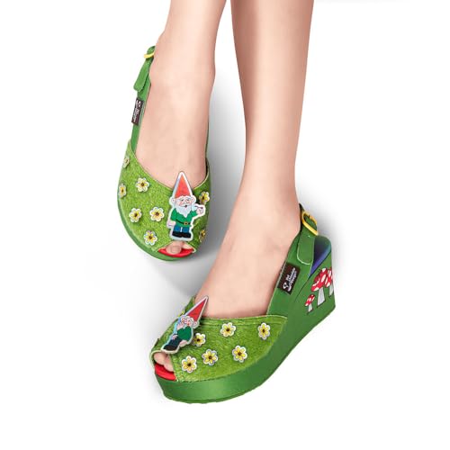 Image of Hot Chocolate Design Funky Women's Peep Toe Wedge Sandals