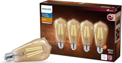 Philips LED 60W A19 8-Pack Ultra Definition Daylight (5000K) 800 Lumen (8W = 60W) Dimmable Flicker-Free Light Bulbs
