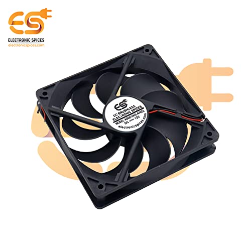Image of Electronic Spices 12025 4.75inch (120x120x25mm) Brushless 12v Dc Exhausts Cooling Fan Single Piece