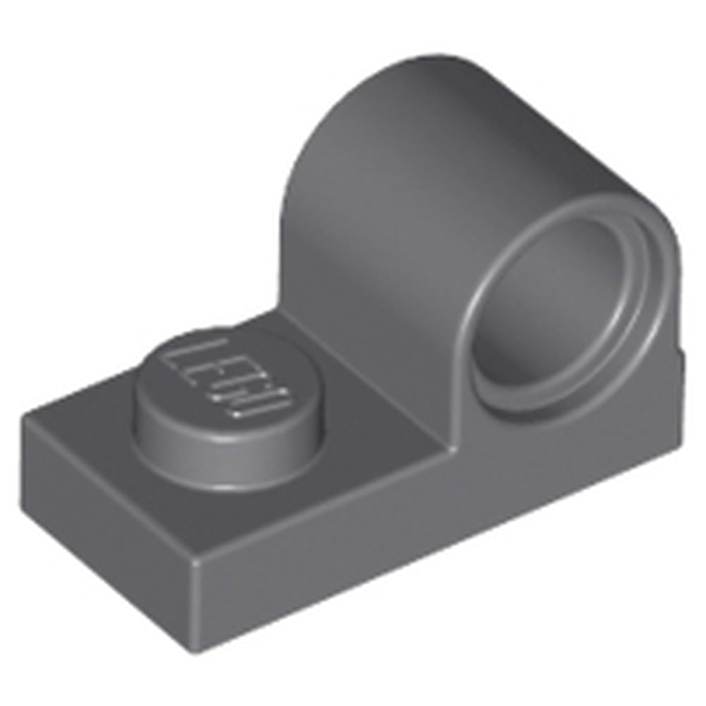LEGO Plate, Modified 1 x 2 with Pin Hole on Top, Part 11458, Choose Your Colour, Part 11458, Choose Your Colour (Dark Bluish Gray, 10, count)