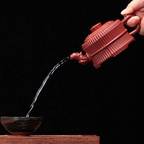 Image of Teapot 9Oz Chinese Zisha Clay Dahongpao Pottery Handmade Tea Pot Ceramics Purple Sand Mud Kungfu Kettle