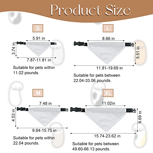 URROMA 4 PCS White Triangle Dog Bandana Collar - Image 2