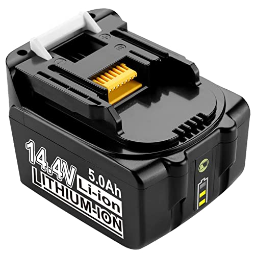 SHGEEN BL1430B 14.4V 5.0Ah Li-ion Ersatzakku Für Makita 14.4V BL1430 BL1415 BL1440 BL1415N 196875-4 194558-0 195444-8 196388-5 mit LED Indikator Cover