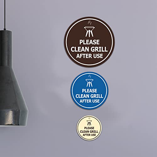 Panneau bleu Please Clean Grill After Use de taille M pour barbecue - 4