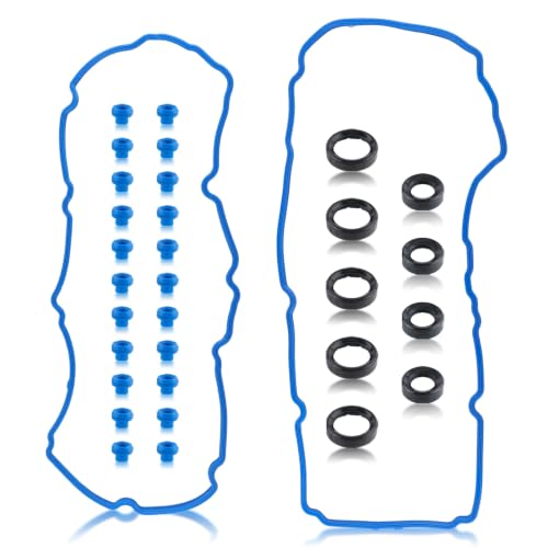 Image of GoaMotors Valve Cover Gasket Set VS50814R Replaces VS50814R VS50722 BR3Z6C535A Compatible with Ford F-150 3.3L 3.5L V6 DOHC 2011-2020 Fit for Lincoln MKS MKT MKX MKZ 3.5L 3.7L V6