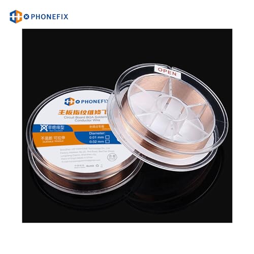 Diyphone VC512- FX-9 NON INSULATED 0.02Mm 200M Phone Motherboard Soldering Jump Wire Pure Copper Non-Insulated Conductor Wire thumb #3