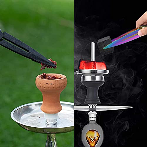 N/A1 Shisha Zange Set 2 Stück, Shisha Zange Edelstahl Metall Shisha Zange, Tabak Zange Shisha Tabak Zange, Shishazange… – Bild 7