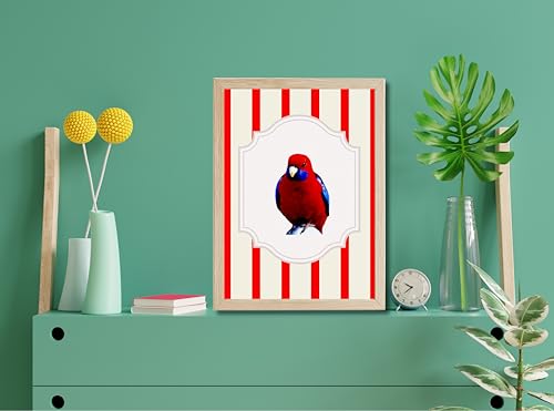 Image of Modern Scenery Bird Wall Art Frame | Pinterest Inspired Aesthetic Wall Decor | Bird Photo Frame | Ready to Hang Minimal Nature Frame for Living Room Bedroom & Office | (Design 5)