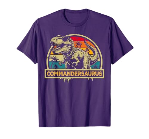 Commandersaurus Dinosaur Commander Saurus Family Matching T-Shirt