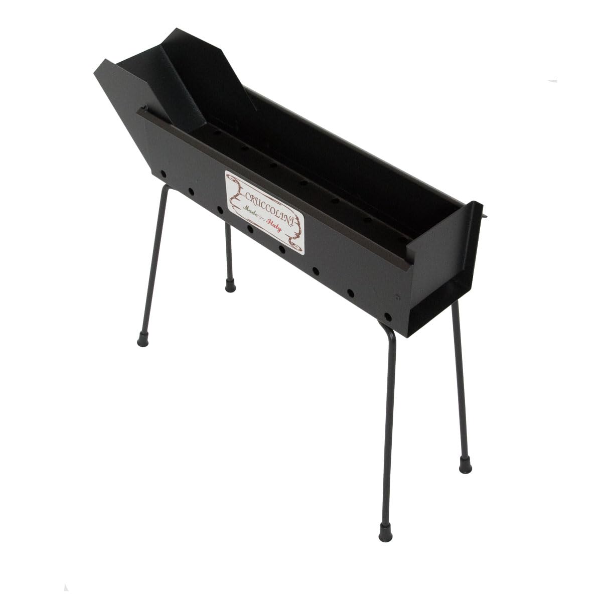 CRUCCOLINI BA12 Barbacoa arrosticini a carbón, Negro, 50 x 13 x 43 cm
