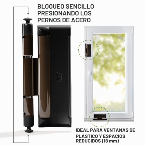 Protección contra robos CAL DOUBLEX XL con doble pestillo de acero para ventana 5