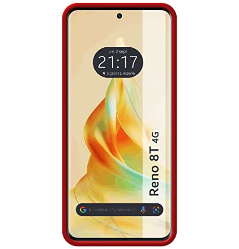 Silicone Liquid Ultra Soft Case for Oppo Reindeer 8T 4G Red - Image 3