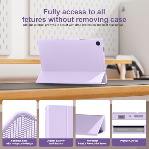 Étui violet clair Galaxy Tab A11+ et A9+ 11 pouces avec support réglable - 5