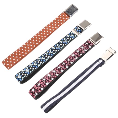 4 pcs Elastic Waist Belts Stretchy Jeans Belts for Boys and Stylish Waistband Accessories for Casual Pants Skirts Dresses Comfortable and Easy to Wear