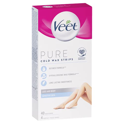 Save on Veet Pure Hair Removal Cold Wax Strips Legs and Body Sensitive