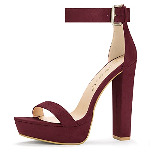 Image of Allegra K Women's Platform High Heel Ankle Strap Chunky Heels Sandals