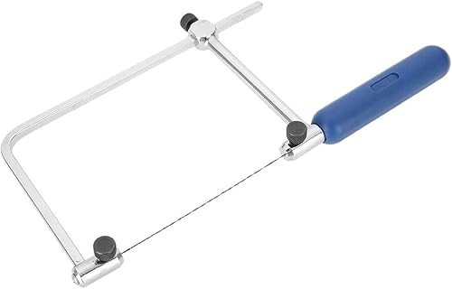 Miniatura 8 de Sierra de mano, herramienta de corte ajustable en forma de U, marco de sierra con 6 hojas de sierra en espiral, herramientas de repuesto para sierra