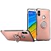 DWaybox Xiaomi Redmi Note 6 Pro Case Hybrid Back Case with 360 Degree Rotation Ring Holder for Xiaomi Redmi Note 6 Pro Pro/Redmi Note 6 Compatible with Magnetic Car Mount Holder (Rose Gold)