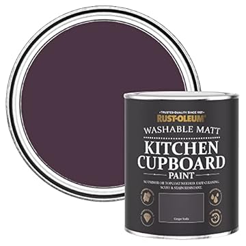 Rust-Oleum Dark Purple Kitchen Cupboard Paint in Matt Finish - Grape Soda 750ml
