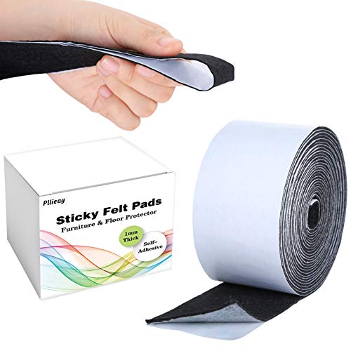 Pllieay 1 Pack Felt Tape in Self Adhesive, Polyester Felt Tape Furniture Felty Strips 1.96 inch x 0.04 inch x 14.7 feet for Furniture and Hard Surfaces by Pllieay - Image 3